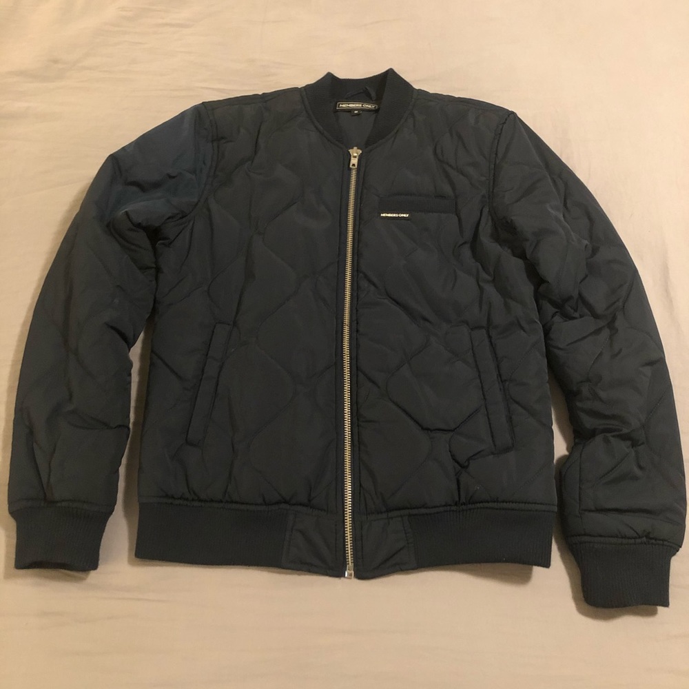 Members Only men’s bomber jacket medium navy blue
